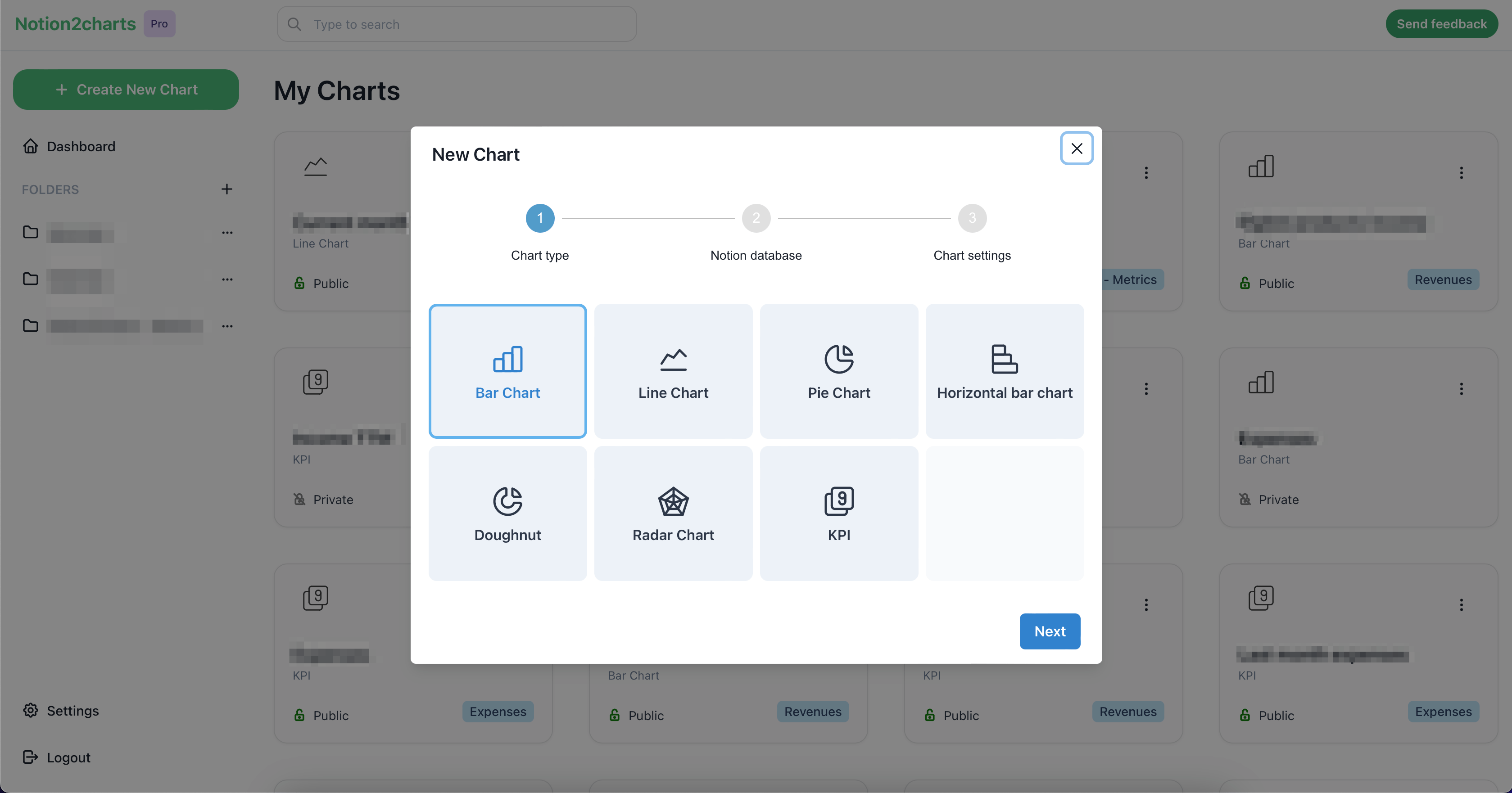 Chart settings in ChartBase